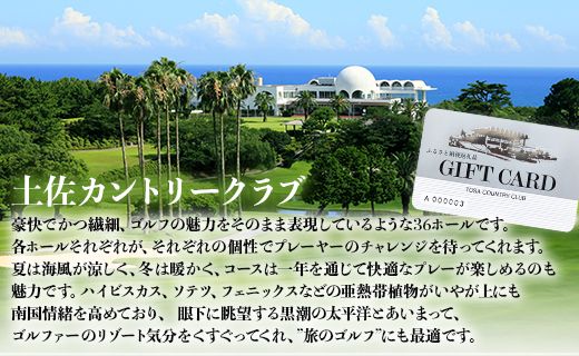 土佐カントリークラブ プレー券 90,000円分 - ゴルフ場 チケット プレー券 ラウンド コース 300000円 趣味 体験 スポーツ アウトドア 手結山開発観光株式会社 高知県 香南市 kb-0012