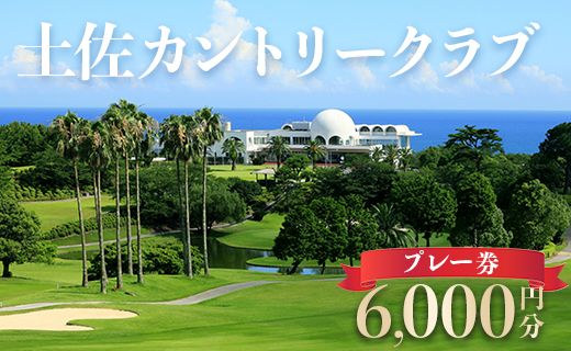 土佐カントリークラブ プレー券 6,000円分 - ゴルフ場 チケット プレー券 ラウンド コース 6000円 趣味 体験 スポーツ アウトドア 手結山開発観光株式会社 高知県 香南市 kb-0007