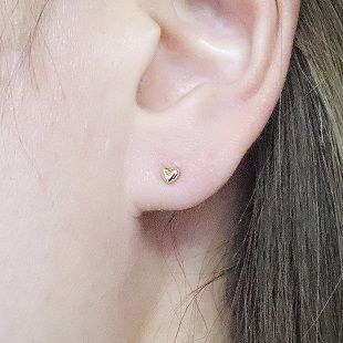K１８　3㎜　ハートピアス　BQ-34
