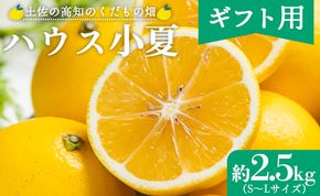 【2026年出荷分】【日向夏】ハウス小夏 2.5kg(ギフト用) 高知 土佐 こなつ 果物 フルーツ 土佐の高知のくだもの畑 【先行予約】 kd-0031