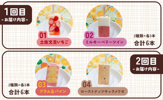 【6か月定期便】マナマナ 手作りアイスキャンデー 12種類セット 合計36本 - スイーツ デザート 果物 フルーツ 詰め合わせ ギフト のし 株式会社ヤ・シィ 高知県 香南市 Wys-0023