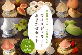 京丹後のフルーツを使用したライスジェラートおまかせセット 3種×2個（季節のフルーツはおまかせ）　アイス セット 詰め合わせ お米 米 こめ コメ こしひかり コシヒカリ ライスミルク ヴィーガン ベジタリアン スイーツ おやつ　RI00002