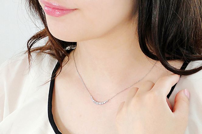 【0.3ct】プラチナ900　ダイヤモンド　ラインネックレス　CSN00106-pt SWAV013