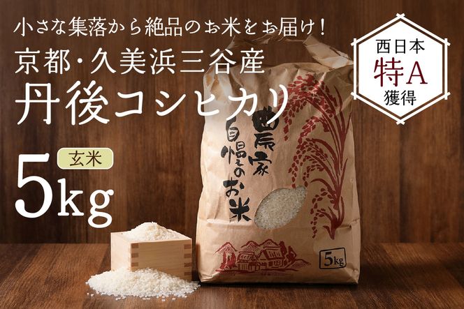 【小さな小さな集落から絶品のお米をお届け！】西日本最多特A獲得★農家直送★ 2024年産 京都・久美浜三谷産 丹後コシヒカリ「三谷幸米」 玄米 5kg　令和6年産 MM00012