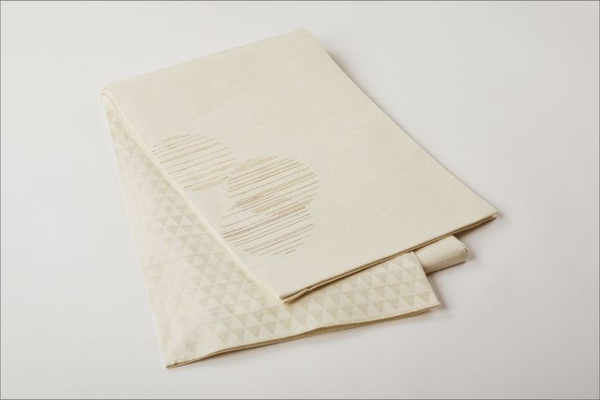 丹後の藤布　京袋帯「古代藤糸丸重文」　白　FY00076