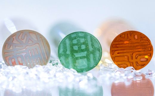 【 宝石印鑑 】ローズクォーツ13.5mm　～ そらのハンコ工房 ～　BF-4