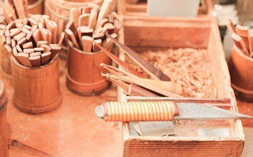 〈めざましテレビで紹介されました！〉匠の耳かき（節あり・茶色　専用ケース付）　ハンズマインド賞受賞　H013-030