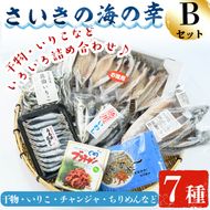 さいきの海の幸Bセット (7種) 鯵 鰯 イワシ 鯖 サバ ちりめん ブリチャン 魚 干物 海産物 韓国料理 加工食品 セット 詰め合わせ 大分県 佐伯市【EW015】【(株)Up】