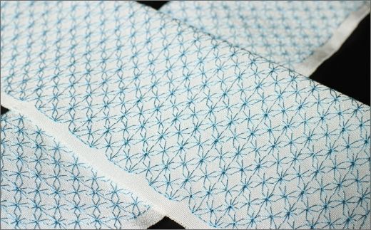 刺繍半衿（半襟）ブルー AM00269（京都府京丹後市） | ふるさと