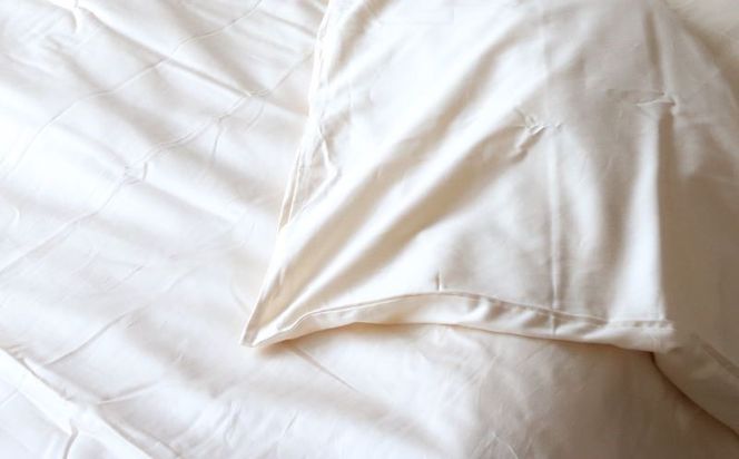 HB053 コットンサテンさらっと掛けふとんカバー　＜セミダブルサイズ＞　【ベージュ】