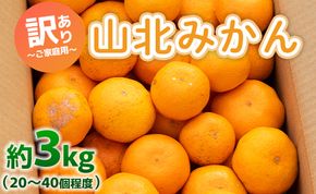 山北みかん わけあり 3kg 約20～40個入り 甘い - 果物 フルーツ 柑橘類 温州みかん ミカン 蜜柑 訳アリ わけあり 生産者応援 甘い おいしい 美味しい 山北みらい 高知県 香南市 yk-0027