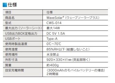 【アウトドア・防災用太陽光給電】フレキシブルソーラーシート045-003