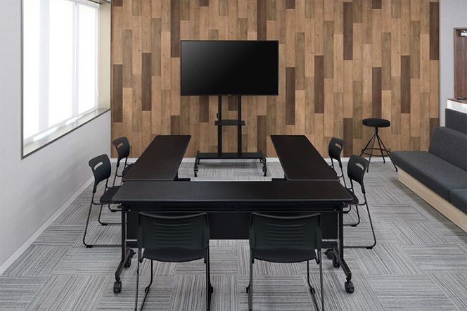 ミーティングテーブル 1800×450 KV1845-NN（1.ナチュラル） スタッキング テーブル キャスター デスク 愛西市 / タック株式会社[AEAH022-1]