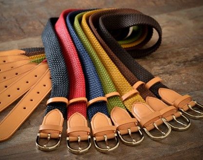 [P028] 組紐ベルト「CLVER」ダブルD（30mm）　赤