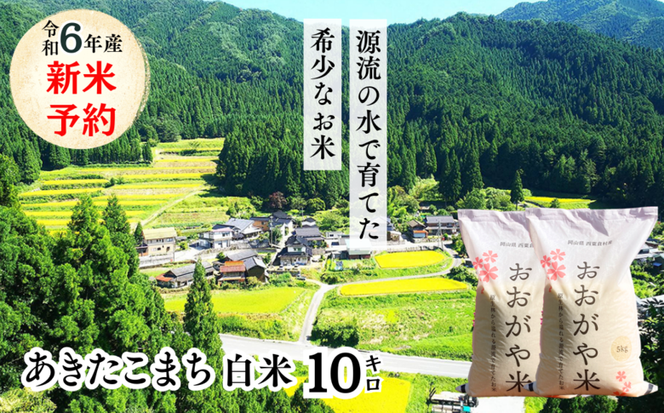 白米 10kg 令和6年産 あきたこまち 岡山 「おおがや米」生産組合G-bg-ADZA