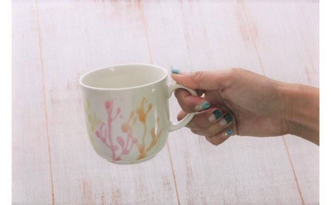 【datta.沖縄南の島陶芸工房】珊瑚カップ 瑠璃紺x純白（ペアセット）