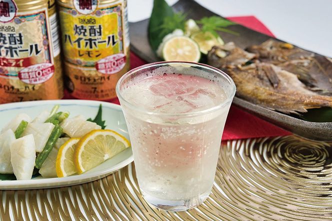 CD061 タカラ 焼酎ハイボール レモン 350ml 48本 (24本×2箱) [ タカラ 宝 寶 Takara 焼酎 酎ハイ チューハイ ハイボール れもん 檸檬 7% 人気 おすすめ ギフト プレゼント ご自宅用 日常使い 普段使い 送料無料 健康志向 プリン体ゼロ 糖質ゼロ 甘味料ゼロ プリン体０ 糖質０ 甘味料０ みつい 長崎県 島原市 ]