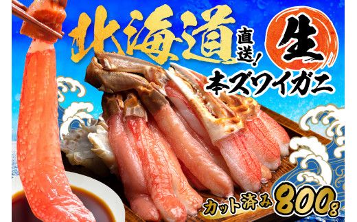 北見市加工 生冷本ズワイガニセット 800g 昆布入 ( 海鮮 魚介類 魚介 蟹 かに カニ セット 鍋 カニ鍋 カニ爪 ズワイガニ かにしゃぶ カット済 贈答 ギフト )[094-0071]