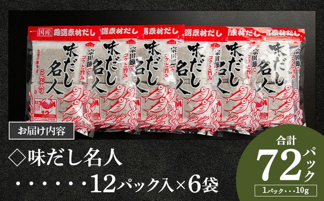 【7日程度で発送】【無添加】だしパック 計72パック 無添加のだし名人鰹味 国産 mk-0001