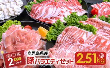 鹿児島県産豚バラエティセット2.51kg＋生餃子2P 　K208-014