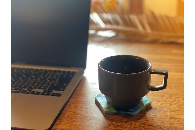 Precious Plastic コースター4枚セット(青)　EG00025