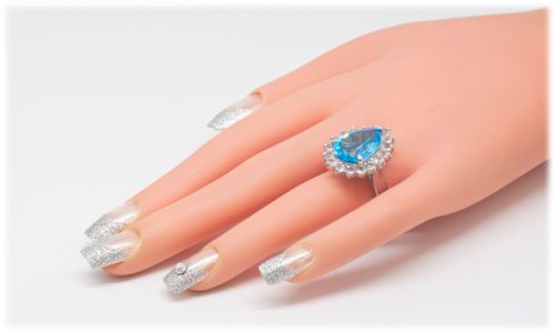 ブルートパーズ　リング　10ct　SV925（16706）BR-6