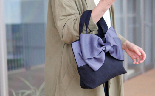 【ハンドメイド作家作品】candy bag ( チャコールグレー )& ヘアゴム 1個 セット《築上町》【＊serendipity＊】 [ABAS013]