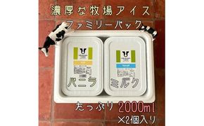 【北海道産搾りたて生乳使用】ひらかわ牧場のアイスクリーム 2個セットA バニラ フレッシュミルク 2Lパック ファミリー デザート スイーツ お取り寄せ ギフト せたな町 ふるさと納税
