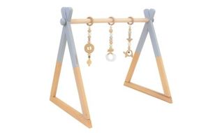 NH-6 HOPPL（ホップル）　ベビージムセット（グレー）・ハンギングトイ（グリーン）