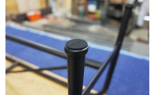 オーク無垢材のアイアンベンチ(木部：クリア／フレーム：艶消しクリア　ウレタン塗装) Z032