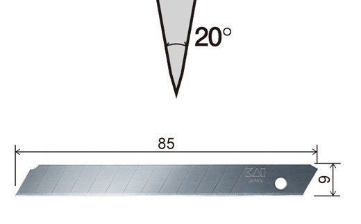 H7-103 ◇貝印 プロ用カッター 本体＋白刃替刃セット【小】（S-003）