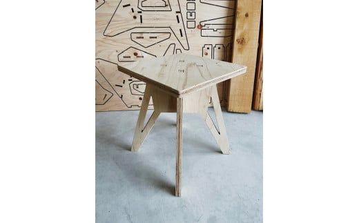 445. Plywood Small Table 組み立て式 合板 テーブル 机 DIY