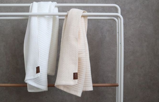 G1970 【ソフトハニカム】プレミアムタオル10枚セット（ベージュ）+ソフトハニカム織ハーフハンカチ1枚