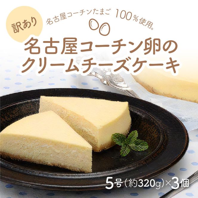 【訳あり】名古屋コーチン卵のクリームチーズケーキ[020N05]