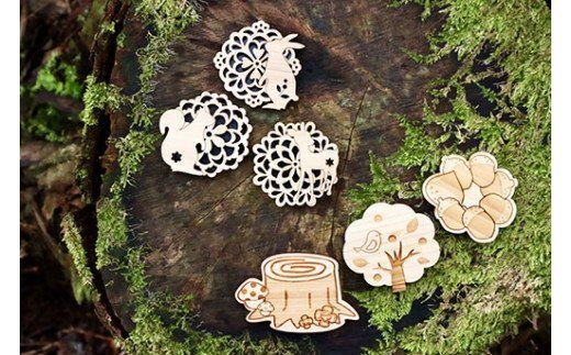 いの町オリジナル木製マグネットセット(６種)