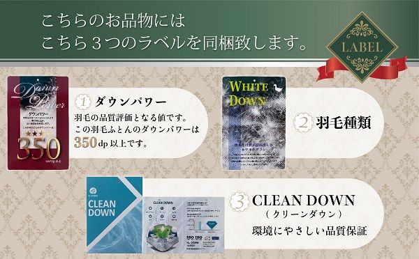 【合掛け布団】羽毛合掛け布団　ハイパーダウン（ダブル：190㎝×210㎝）ポーランド産ホワイトマザーグースダウン95％　BZ-12