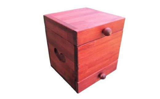 099H2194 手作り木製 メイクボックス