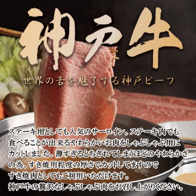 神戸牛サーロインしゃぶしゃぶ肉 500g《 肉 牛肉 牛 神戸牛 国産牛 しゃぶしゃぶ サーロイン》【2406A00116】