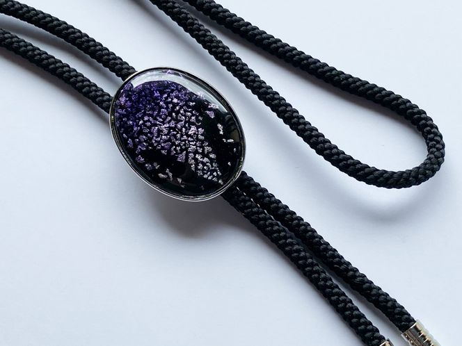 藤の七宝焼ループタイ