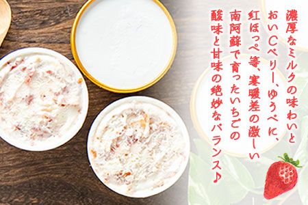 南阿蘇岩下さんちのいちご園 オリジナルミルフィーユアイス 90ml×12個 《60日以内に出荷予定(土日祝を除く)》 熊本県南阿蘇村 苺 イチゴ アイスミルク---isms_fiwmfyais_60d_r7_14500_12p---