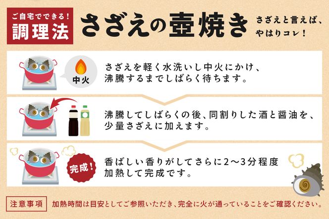 【北畿水産　活きたまま発送】京丹後産さざえ1kg（10個から14個）　HK00156