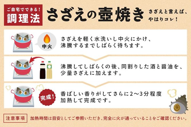【北畿水産　活きたまま発送】京丹後産さざえ1kg（10個から14個）　HK00270