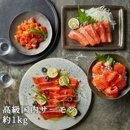 【【国産】高級サーモン】【皮なしフィレ 約1kg】産地直送 おつまみ 高級 ※沖縄・離島への配送不可