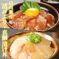 【冷凍】日向灘ぶりと真鯛の漬け丼2種食べ比べセット　100g×8袋　N019-YZA828