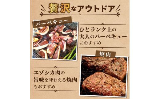 北見エゾシカ熟成 ドライエイジング ももステーキ肉 700g ( 内もも しんたま エゾシカ肉 しか 熟成肉 お肉 肉 鹿肉 ジビエ 熟成ジビエ ステーキ BBQ 焼き肉 焼肉 カット肉 もも肉 モモ肉 )【025-0023】