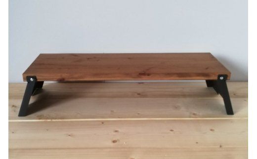 無垢材とアイアンのフラワースタンド Lowタイプ 折りたたみ式 [新星金属製作所 大阪府 守口市 20940846] 