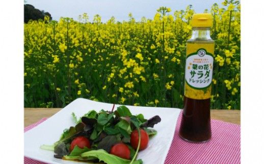 菜の花 サラダ油 1本 + 菜の花 サラダ ドレッシング 1本《築上町》【農事組合法人　湊営農組合】 [ABAQ004]