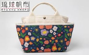 「琉球帆布」お散歩バッグ （mirei） - 帆布 布 トート トートバッグ 人気 デザイナー イラストレーター mirei 大城美玲 おしゃれ レディース ファッション お出かけ かばん 鞄 手仕事 手づくり ハンドメイド 琉球帆布 伝統技術 沖縄県 八重瀬町【価格改定】