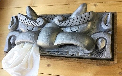 鬼瓦ティッシュケース ２個セット（笑顔、睨み顔）H104-027