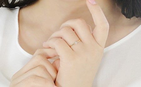 【0.10ct】K18YG ダイヤモンド一粒リング（5号～14.5号）　CSR0106-18Y SWAV009
